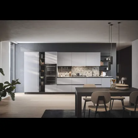 Cucina Moderna lineare Domino Composizione 09 di Prima Cucine