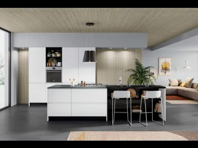 Cucina Moderna con isola Fly Composizione 01 di Prima Cucine