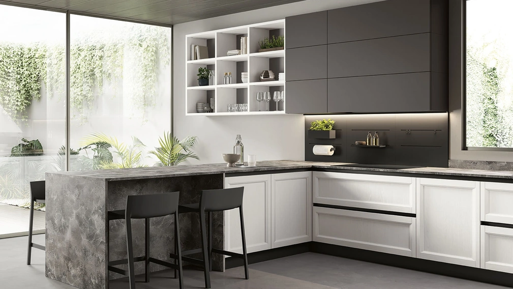 Cucina Moderna con penisola Futura 14 di Colombini Casa Artec