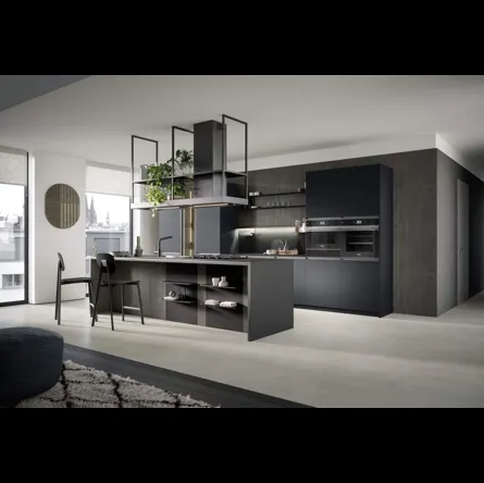 Cucina Moderna con isola Hera Composizione 06 in pet e laminato di Prima Cucine