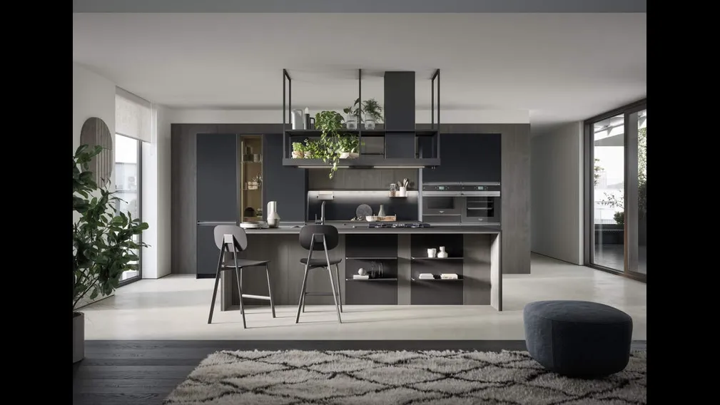 Cucina Moderna con isola Hera Composizione 06 di Prima Cucine