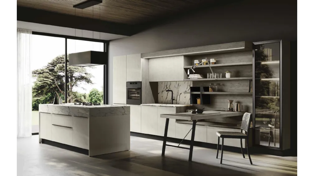 Cucina Moderna con isola Piana di Imab