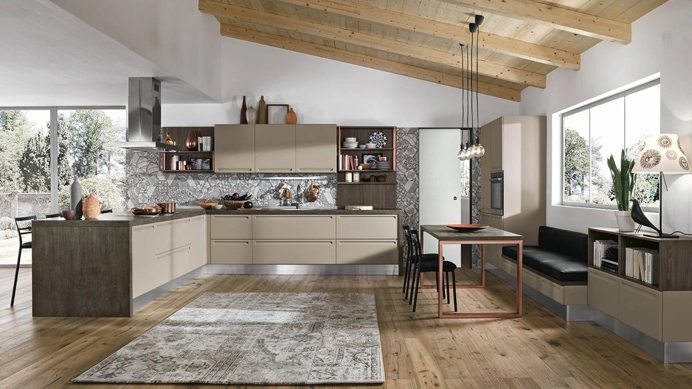 Cucina Moderna con penisola Isla 04 di Colombini Casa Artec
