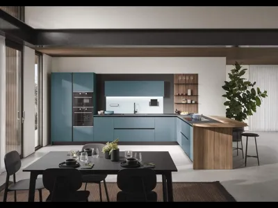 Cucina Moderna con penisola Luce Composizione 06 di Prima Cucine