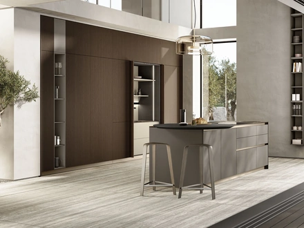 Cucina Moderna con isola Lungomare Plus Cannettato 04 di Colombini Kitchen