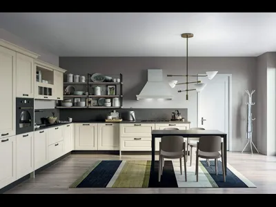 Cucina Moderna angolare Maya Composizione 04 in legno laccato di Prima Cucine