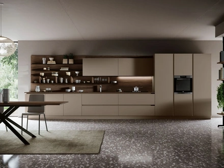 Cucina Moderna lineare Piana/Tropea in pet e nobilitato di Imab