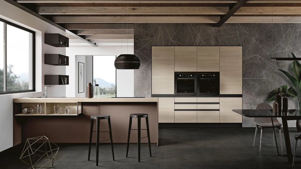 Cucina Moderna con penisola Positano di Imab