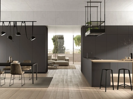 Cucina Moderna con penisola Pratica L 11 di Colombini Casa Artec