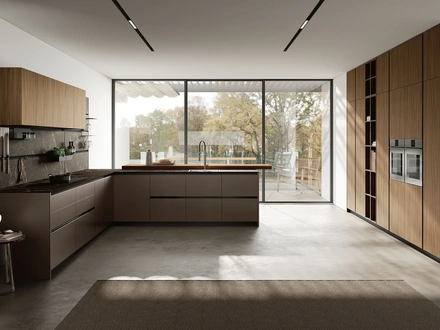 Cucina Moderna con penisola Pratica L 12 di Colombini Kitchen