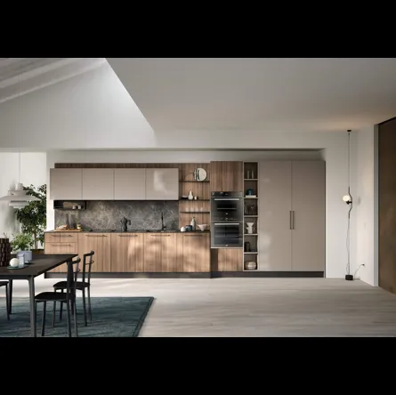 Cucina Moderna lineare Domino Composizione 01 di Prima Cucine