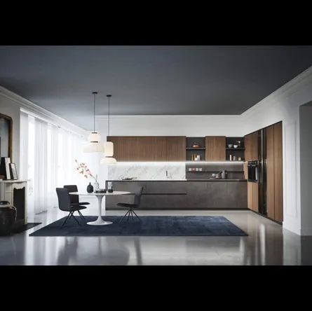 Cucina Moderna angolare Domino Composizione 04 di Prima Cucine