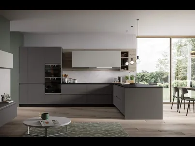 Cucina Moderna con penisola Fly Composizione 02 di Prima Cucine
