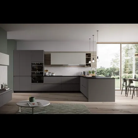 Cucina Moderna con penisola Fly Composizione 02 di Prima Cucine