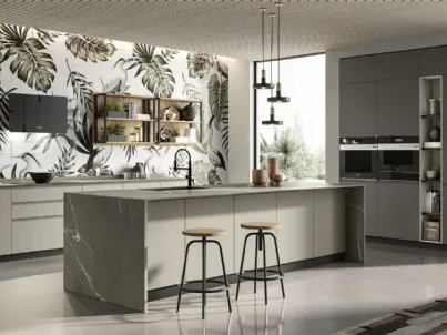 Cucina Moderna con isola Pura di Colombini Casa Artec