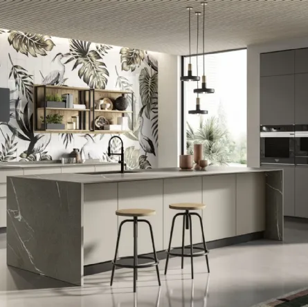 Cucina Moderna con isola Pura di Colombini Casa Artec