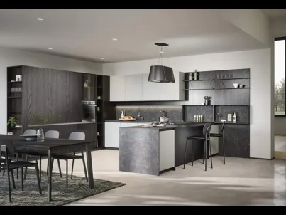 Cucina Moderna con penisola Zoe Composizione 04 di Prima Cucine