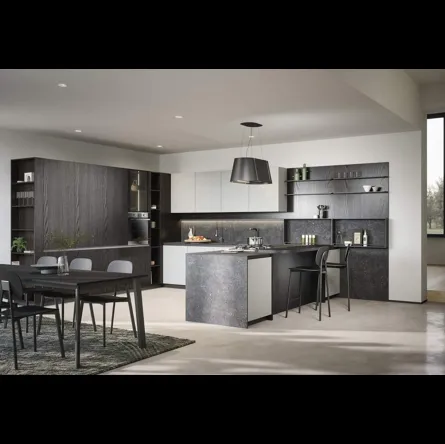 Cucina Moderna con penisola Zoe Composizione 04 di Prima Cucine