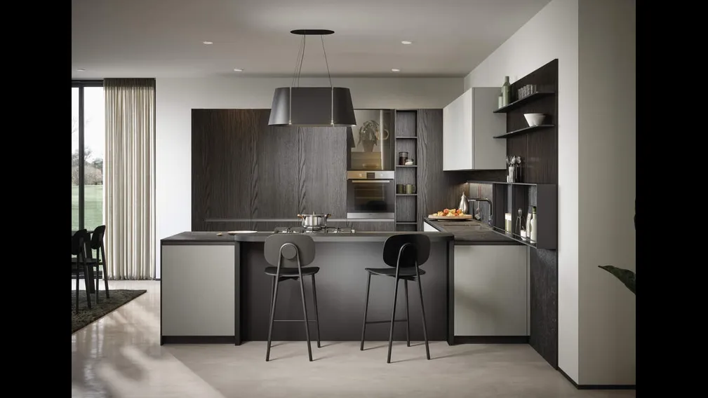 Cucina Moderna con penisola Zoe Composizione 04 di Prima Cucine