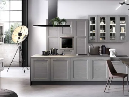 Cucina in linea Gea in legno laccato di EVO Cucine