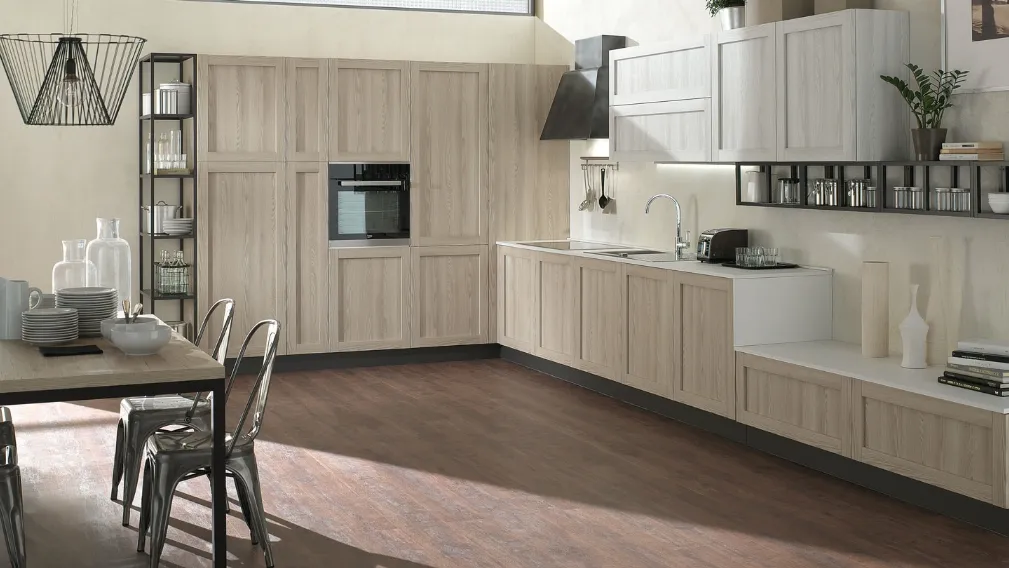 Cucina in linea Melissa in legno di Evo Cucine
