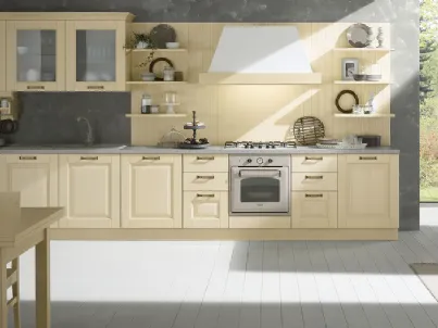 Cucina su misura Memory in legno laccato di Evo Cucine