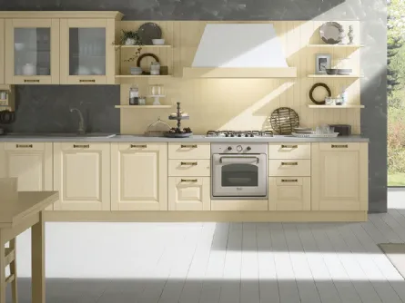 Cucina su misura Memory in legno laccato di Evo Cucine
