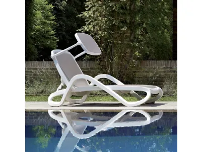 Lettino Alba Bed in tessuto sintetico traspirante con struttura in polipropilene Bed di La Seggiola
