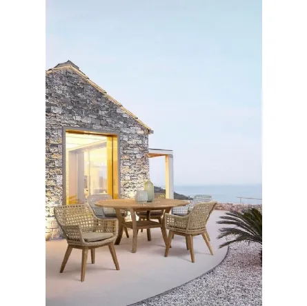 Tavolo rotondo in teak Maryland di Bizzotto