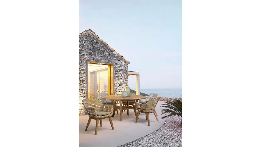 Tavolo rotondo in teak Maryland di Bizzotto
