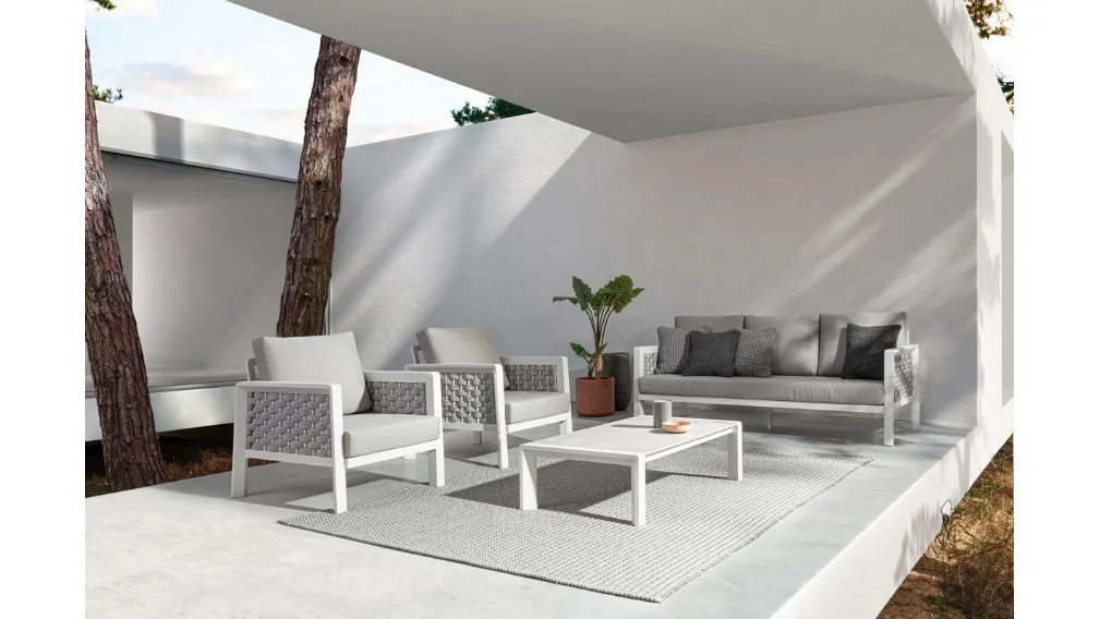 Divano da giardino con poltrone modello Otavio di Bizzotto