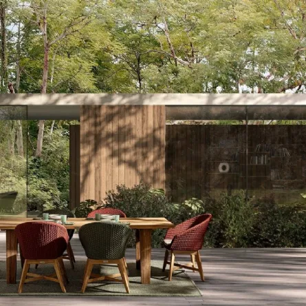Sedia in corda e teak Coachella di Bizzotto