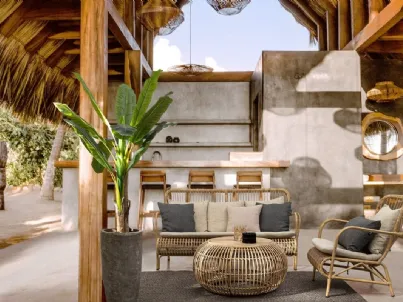 Arredo da esterno Florisel in alluminio effetto rattan di Bizzotto
