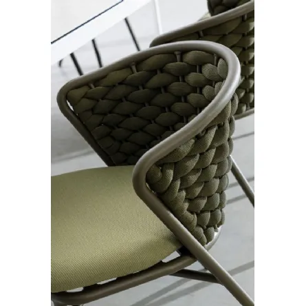 Sedia Harlow in tessuto e alluminio di Bizzotto