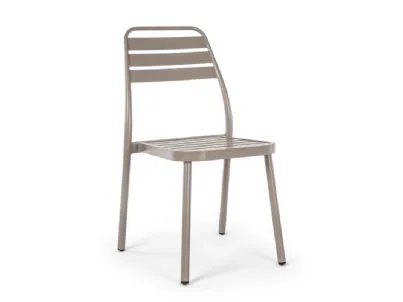 Sedia da giardino in alluminio Lennie Impilabile di Bizzotto