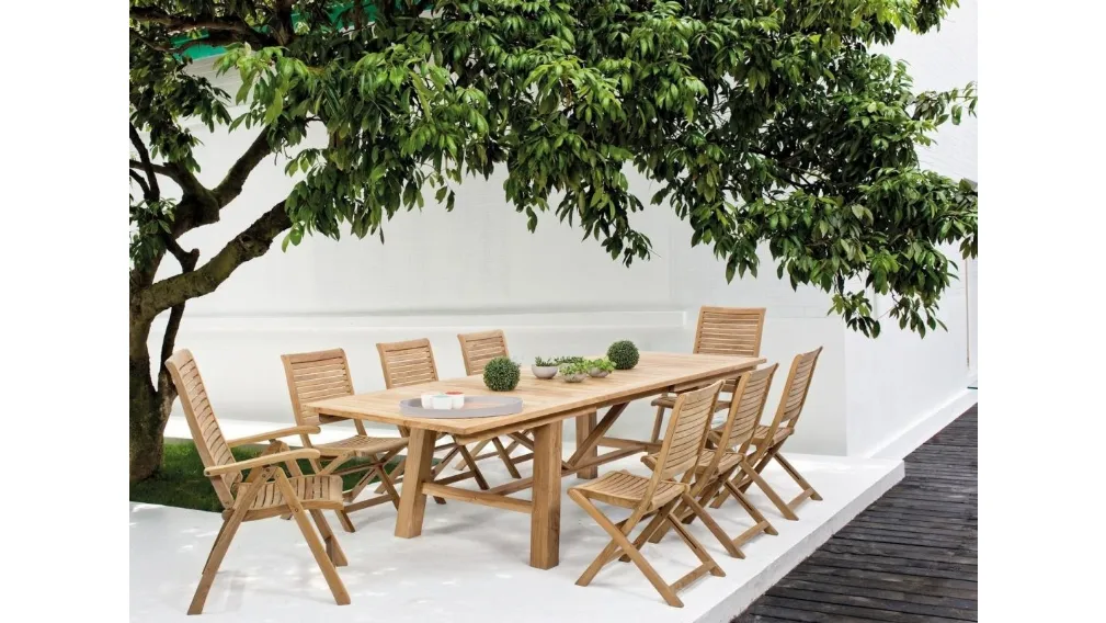 Tavolo e Sedie Maryland in teak di Bizzotto