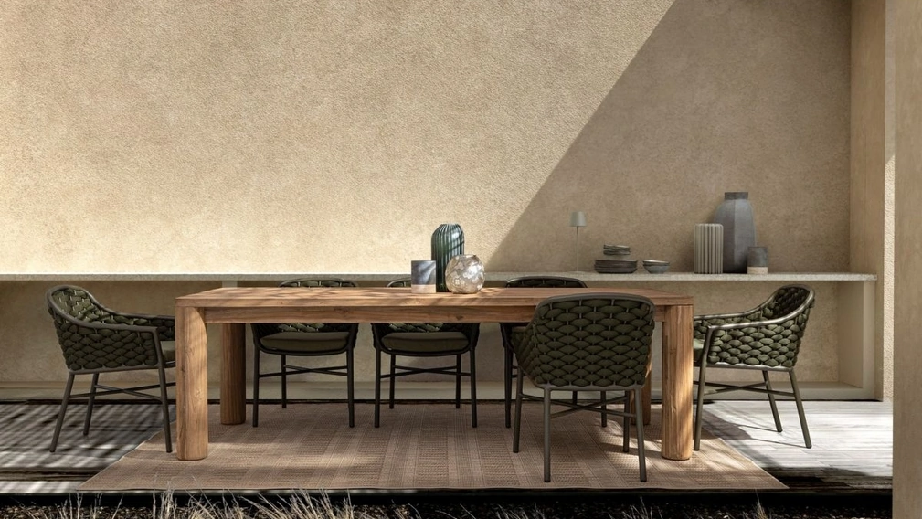 Tavolo Maverick in teak riciclato di Bizzotto