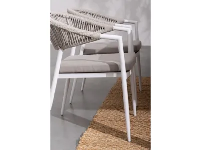 Sedia Millor in corda e alluminio di Bizzotto