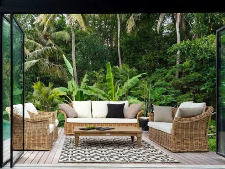 Divano da giardino Pamplona in fibre naturali di Bizzotto