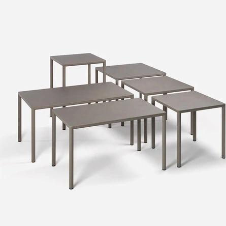 Tavoli da esterno Piave, disponibili in varie misure in HPL di Nardi
