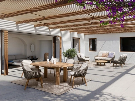Sedia Tamires in corda e teak di Bizzotto