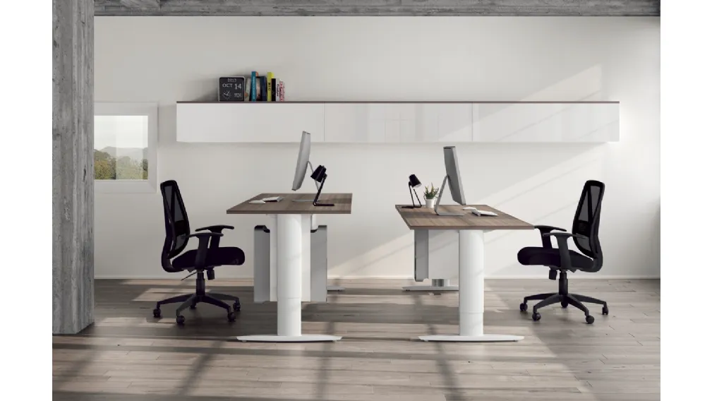 Seduta ergonomica Operativa 04 in tessuto tecnico Nero traspirante di Colombini Office
