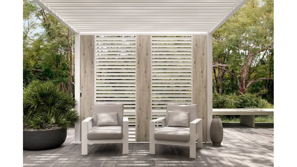 Pergola Ocean Bianco a isola di Bizzotto