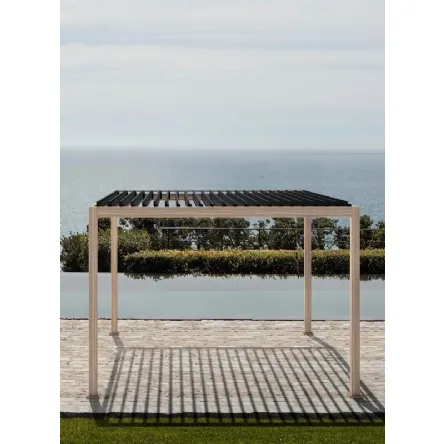 Pergola Ocean Natural Antracite a isola di Bizzotto